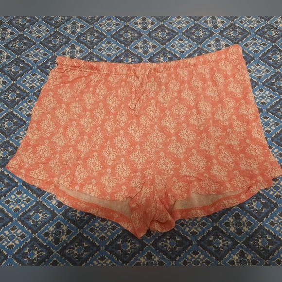 Peach & White Print Pyjama Short Set - Picture 6 of 11